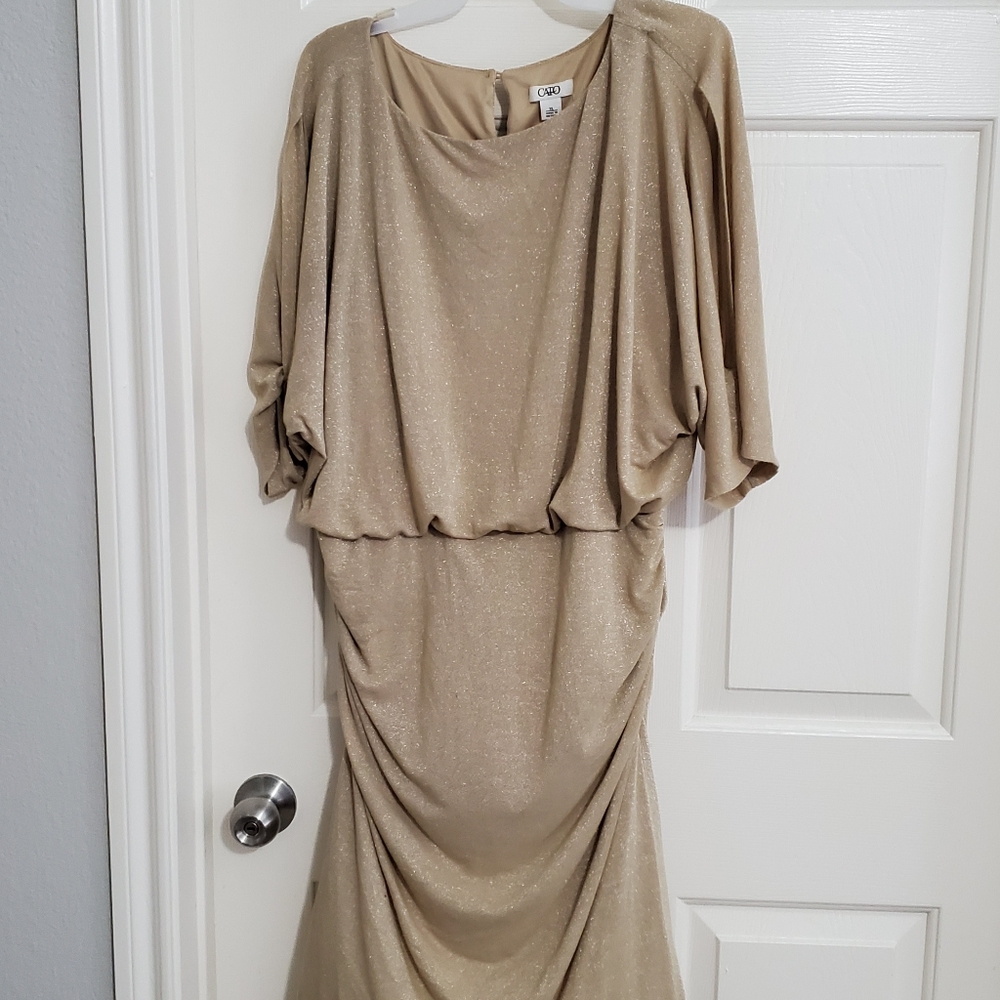 Gold glitter dress xl